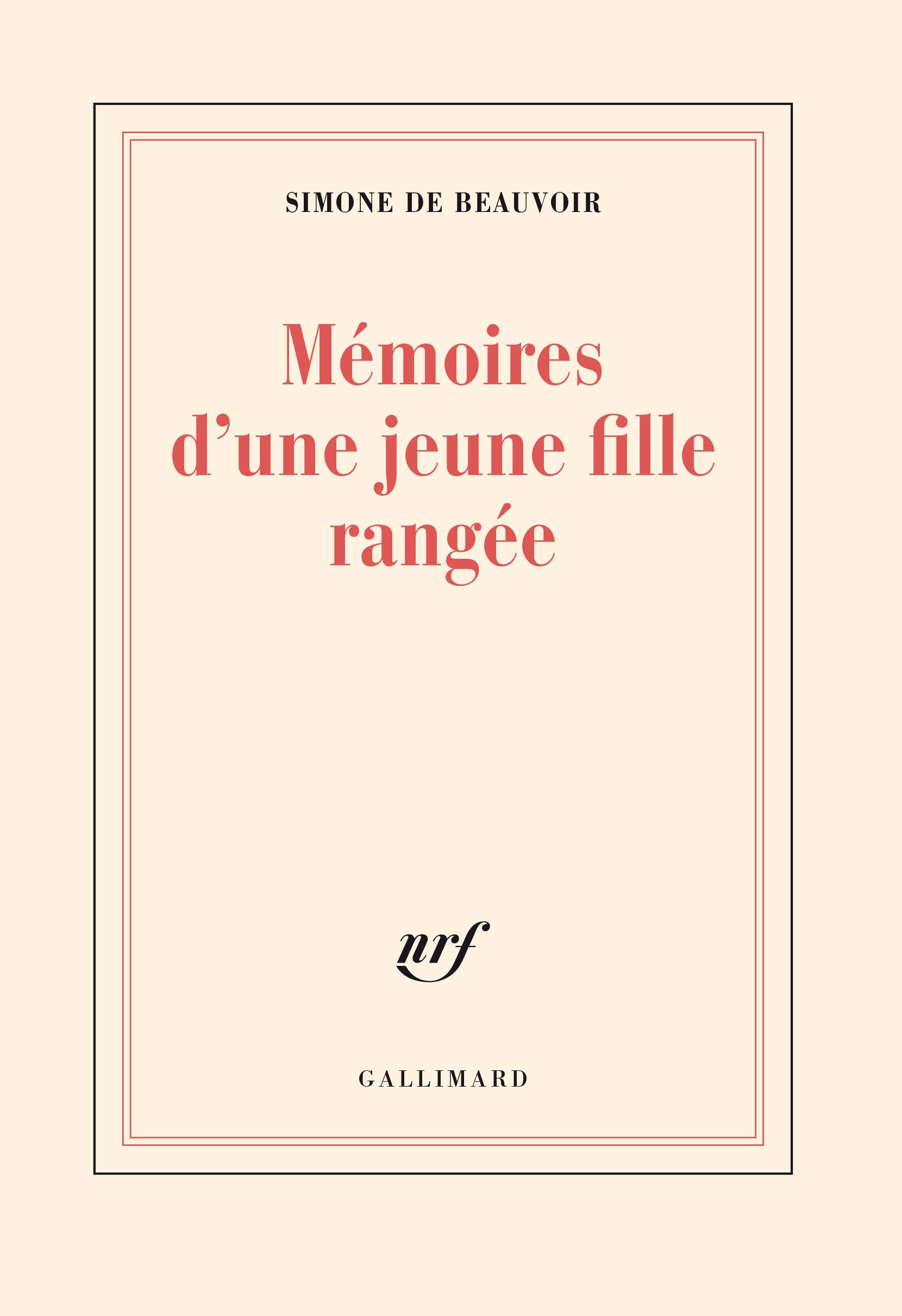 Mémoires d'une jeune fille rangée book