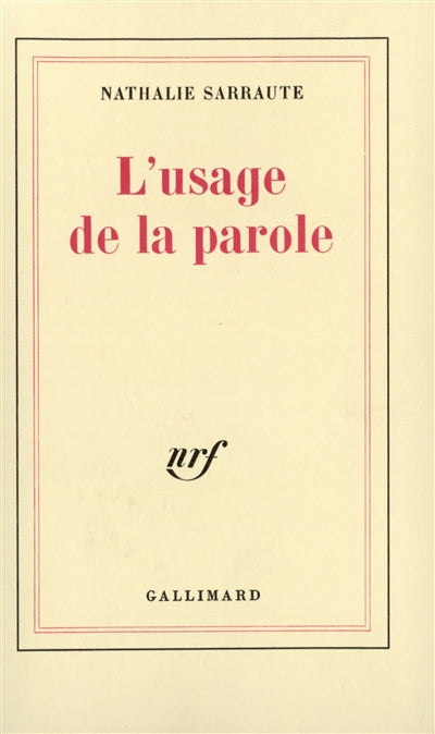 Product Image: L'Usage de la parole