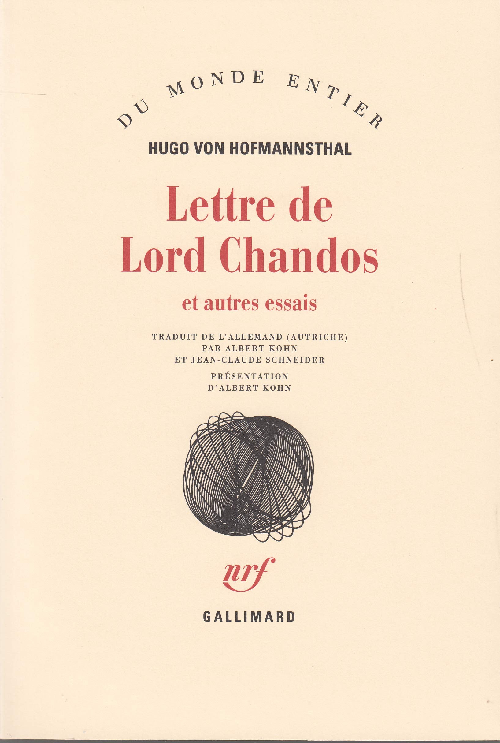 Lettre de Lord Chandos et autres essais book