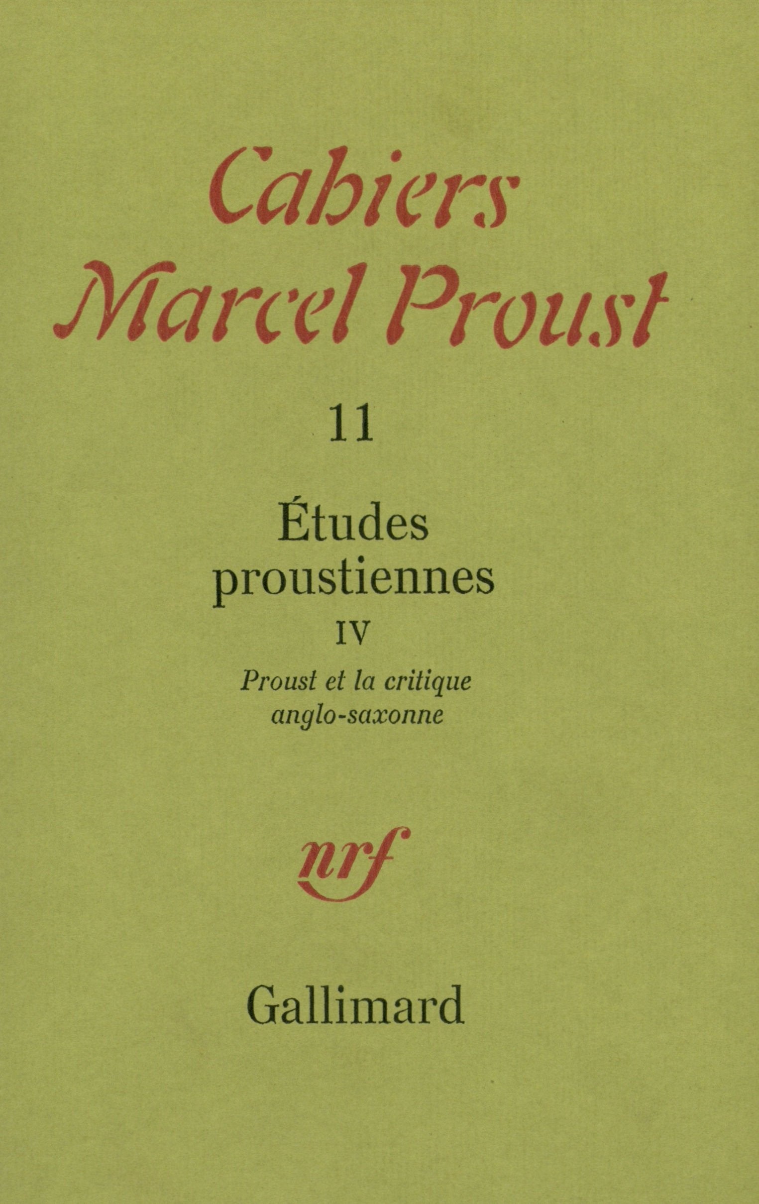 Etudes proustiennes 4: Proust et la critique anglo-saxonne book