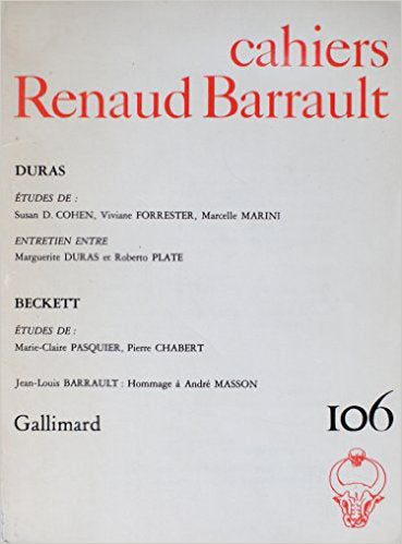 Cahiers Renaud-Barrault, n° 106. Duras, Beckett Drama