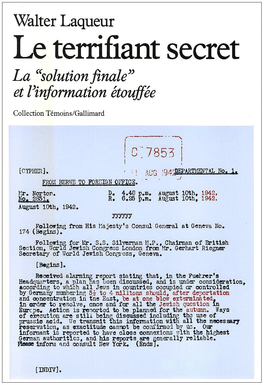 Le Terrifiant secret : la solution finale et l'information étouffée Books