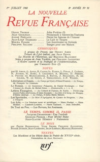 Nouvelle revue française, n° 91 book