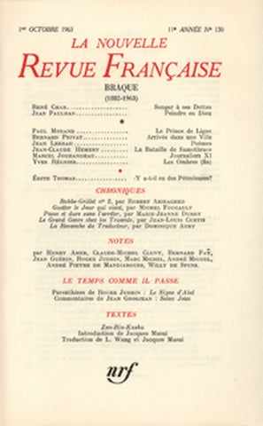 Nouvelle revue française, n° 130 Books