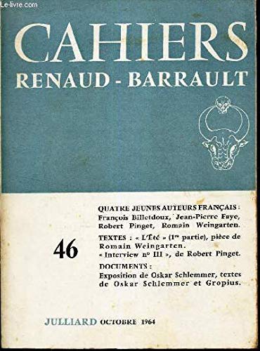 Cahiers Renaud-Barrault, n° 47-48 Books