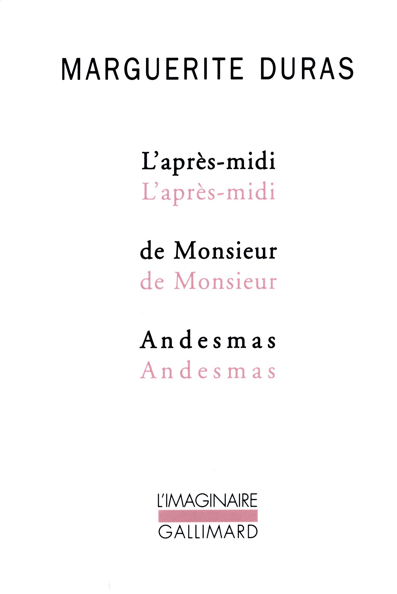 L' Apres-MIDI De M. Andesmas Contemporary literature
