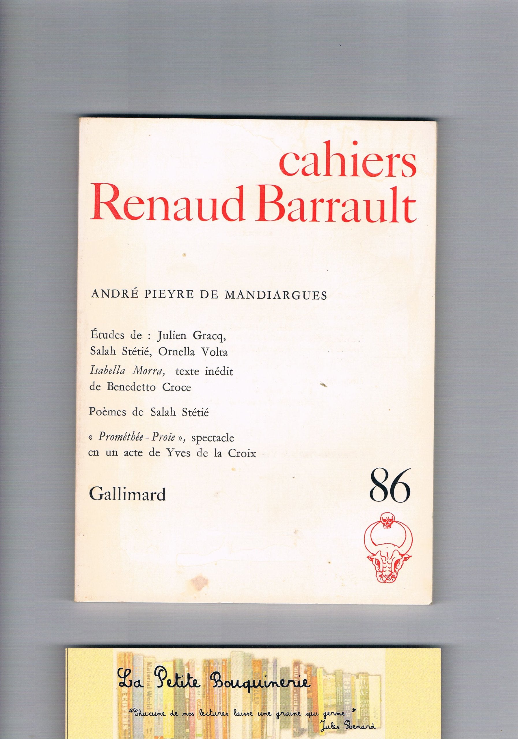Cahiers Renaud-Barrault, numéro 86. André Pieyre de Mandiargues book