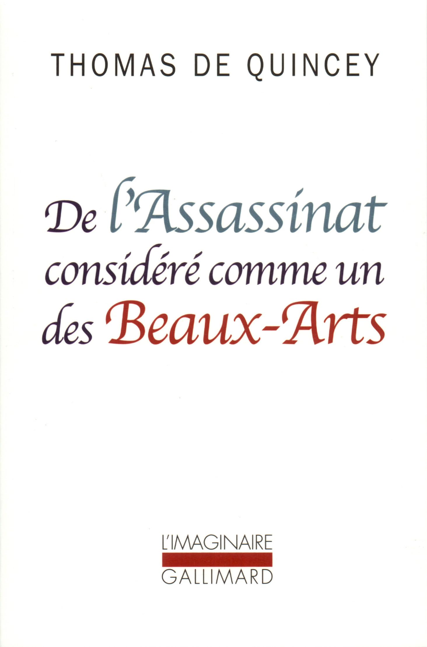 De l'Assassinat considéré comme un des Beaux-Arts book
