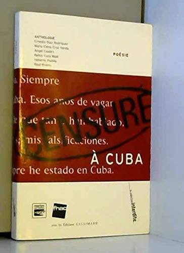 Anthologie de la poesie cubaine censuree book