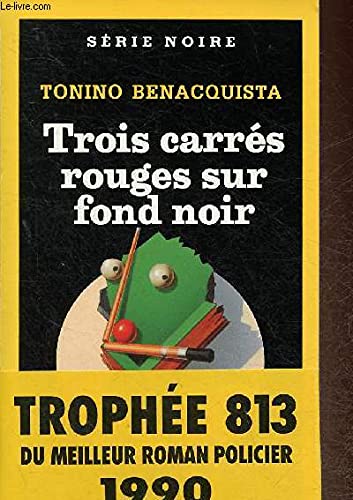 Trois carrés rouges sur fond noir book