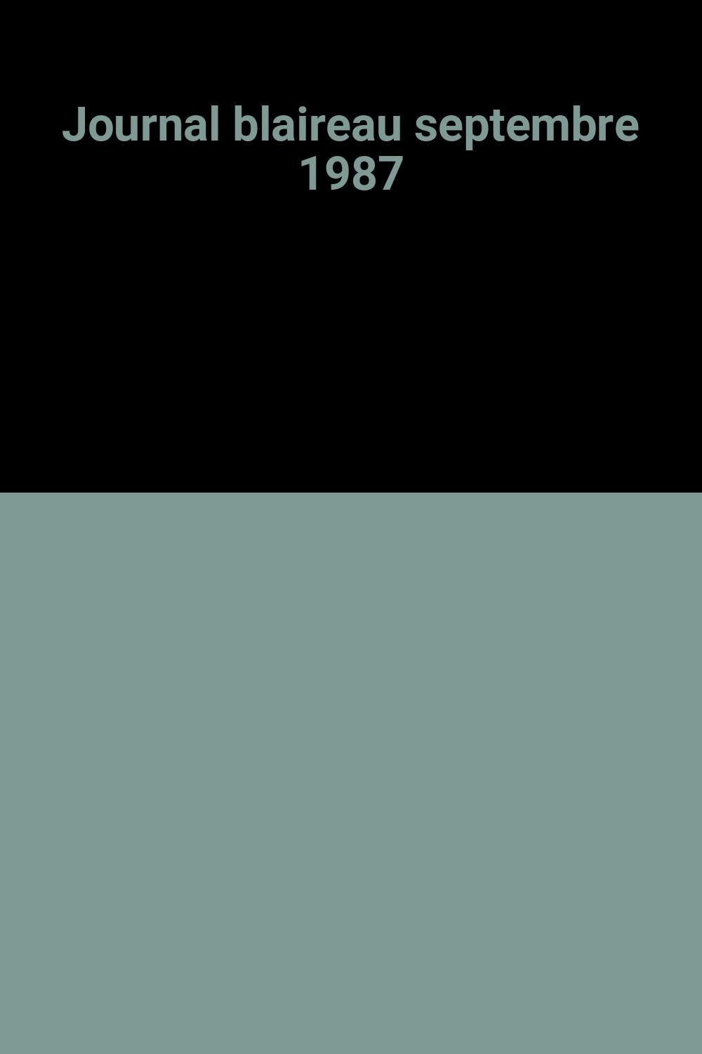 Journal blaireau septembre 1987 Books