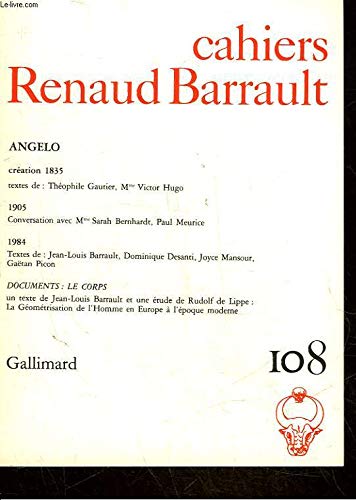 Cahiers Renaud-Barrault, n° 108. A propos d'Angelo book