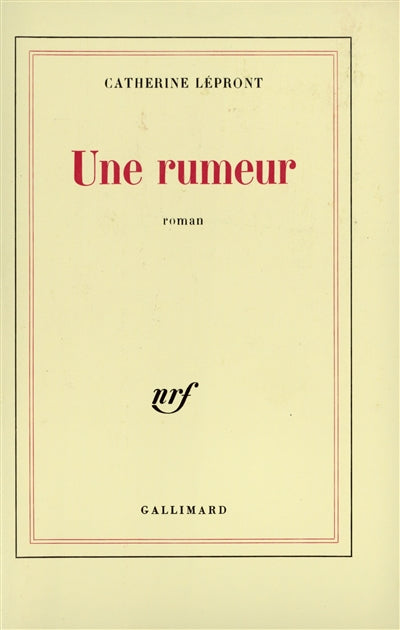 Product Image: Une rumeur