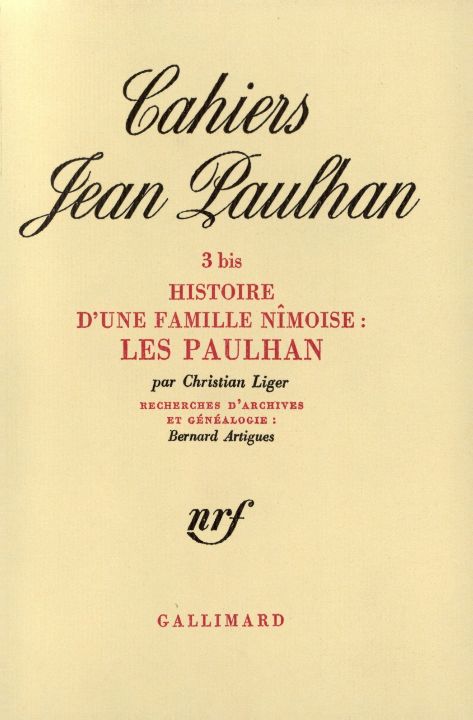 Histoire d'une famille nîmoise : Les Paulhan book