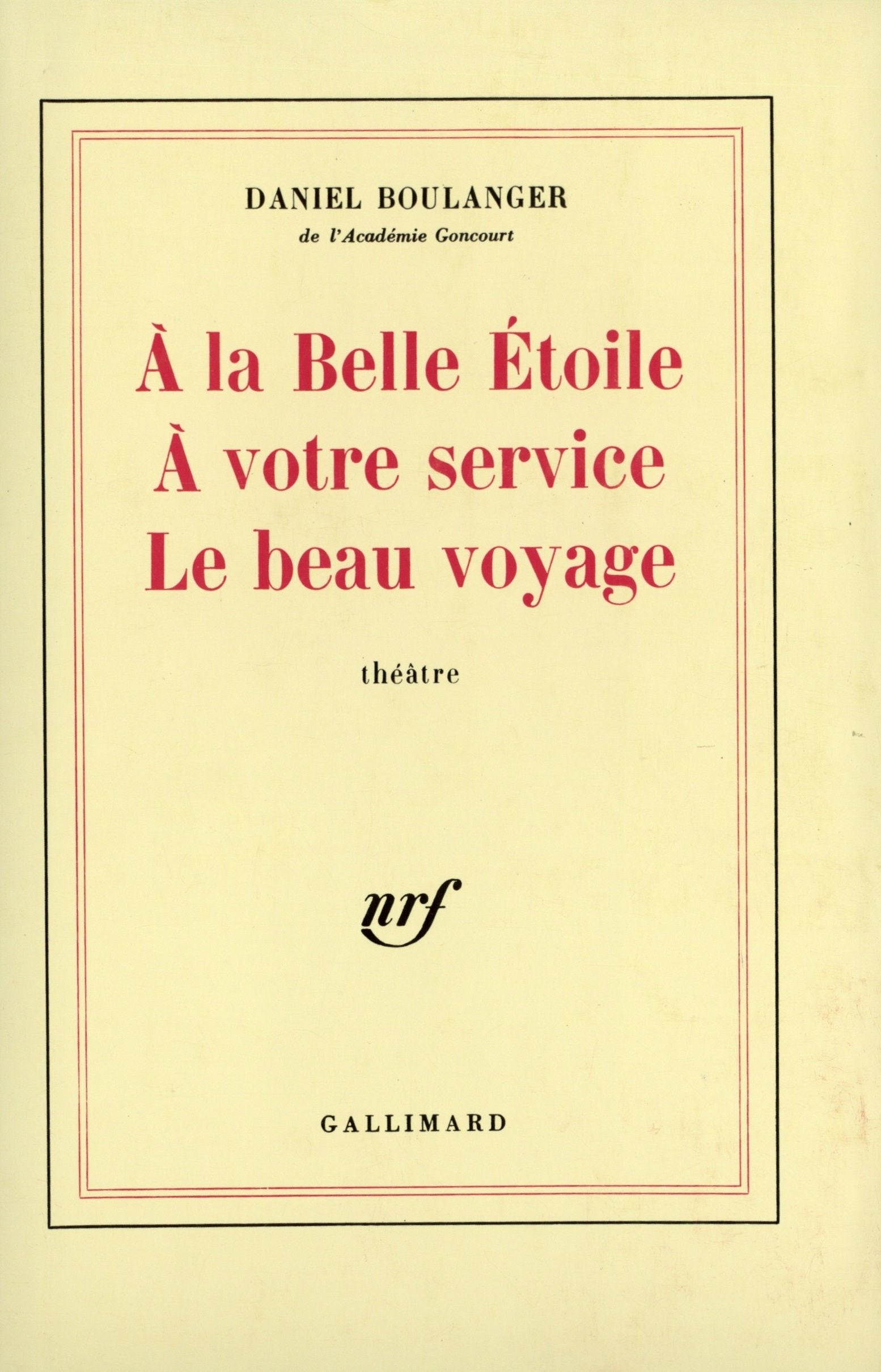 À la Belle Étoile - À votre service - Le beau voyage book