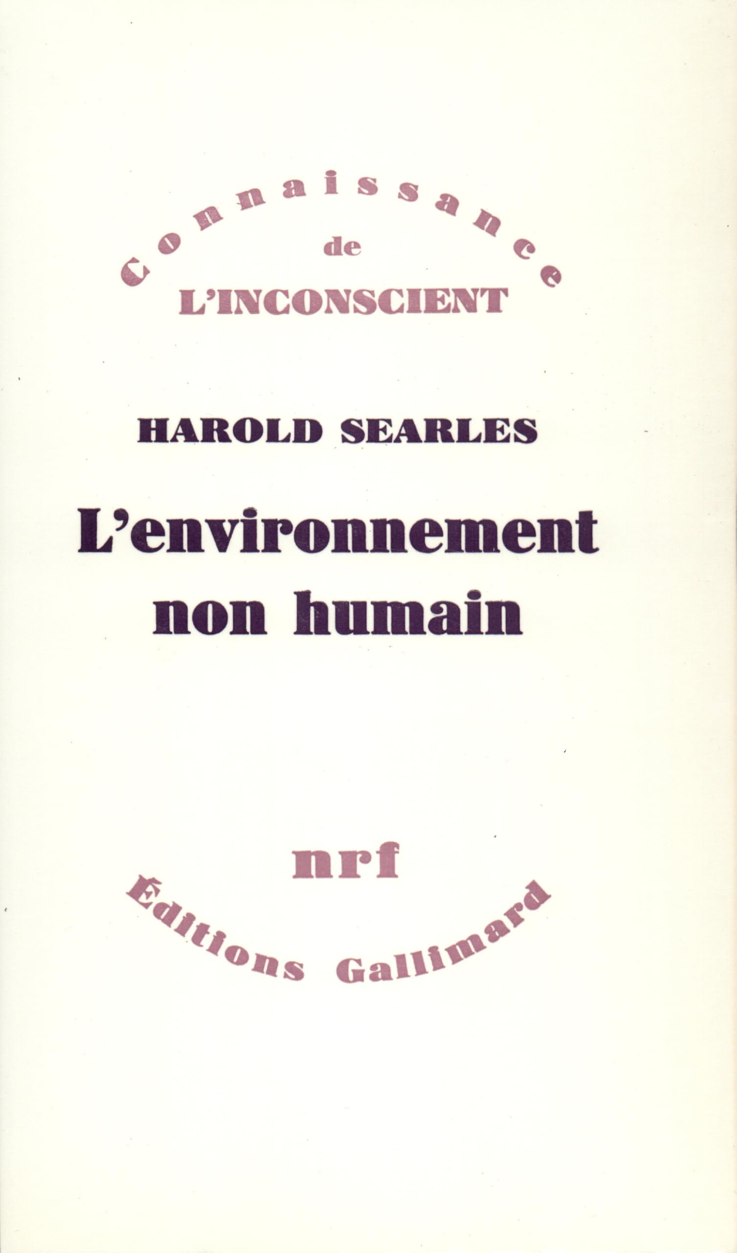 L'environnement non humain book
