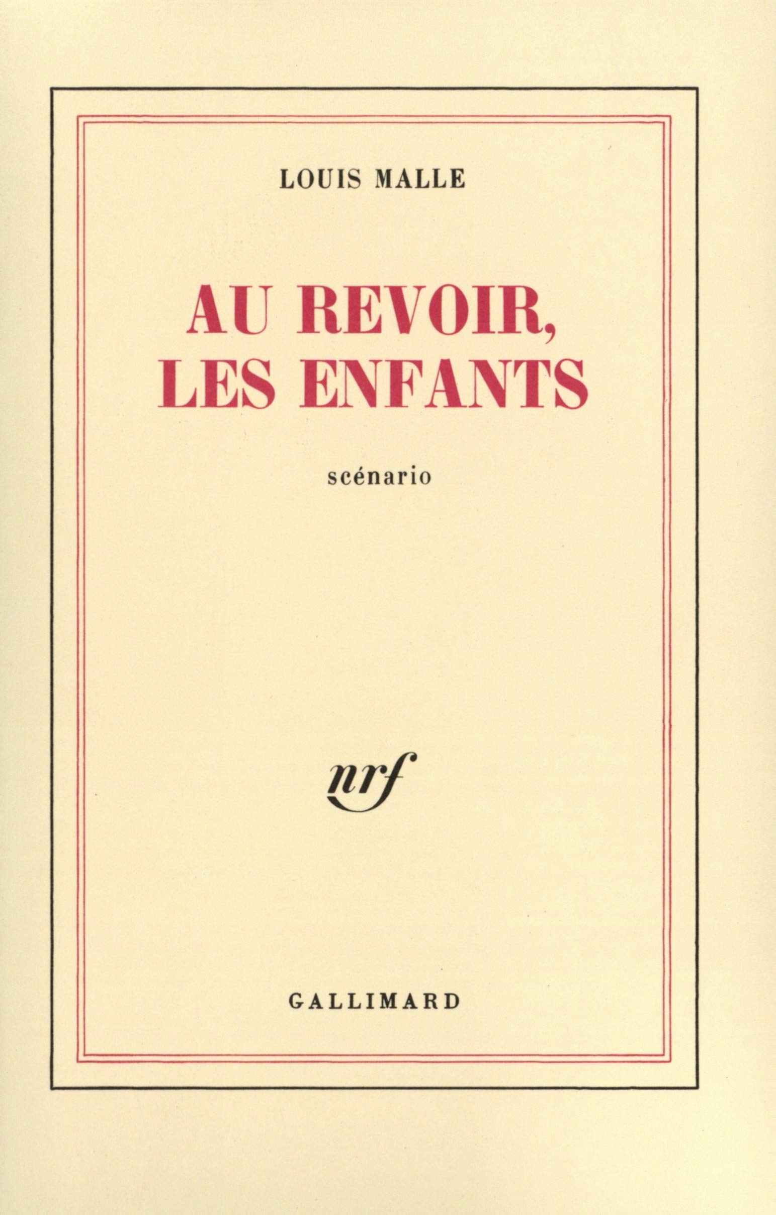 Au revoir, les enfants book