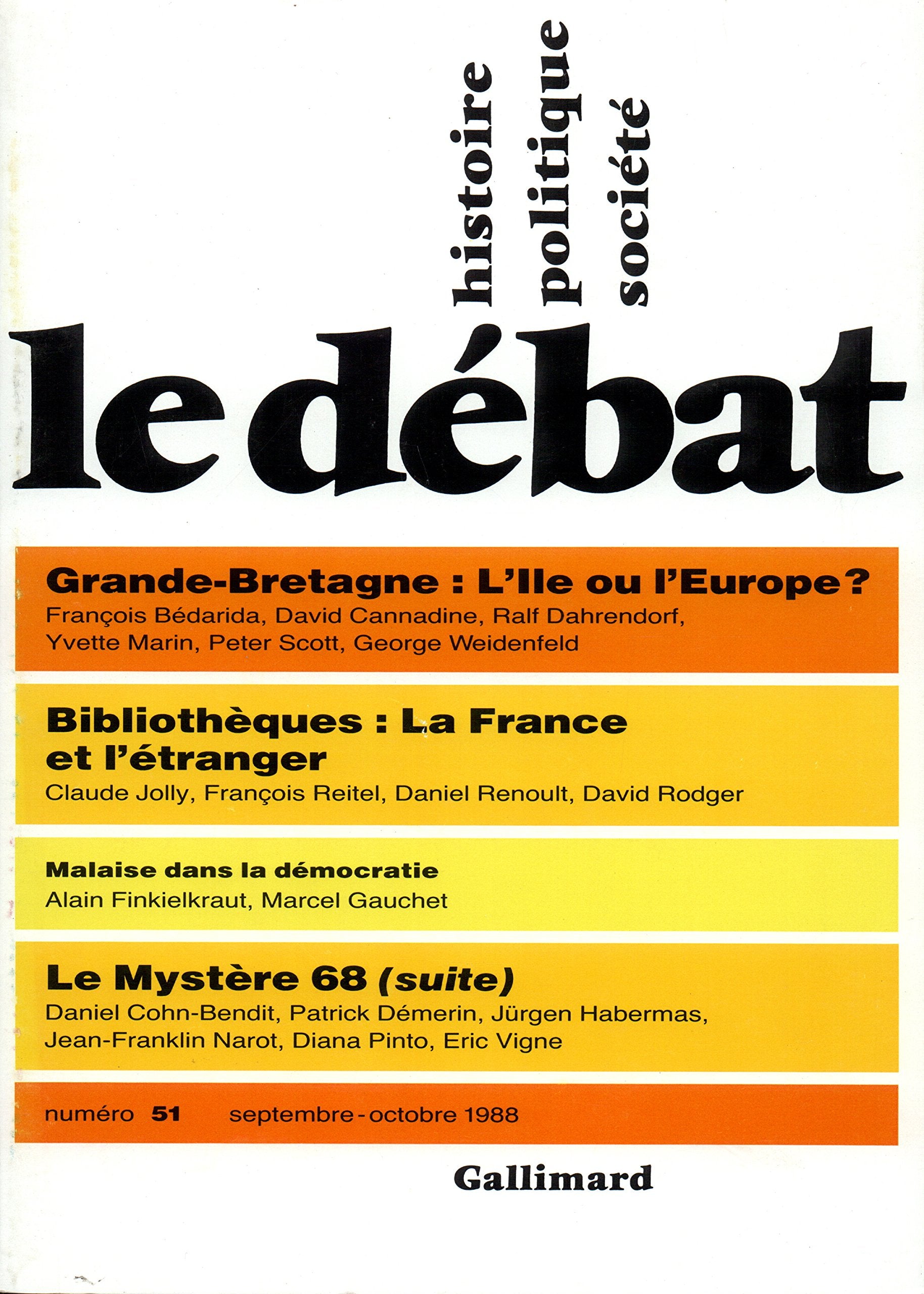 Le debat 51 (septembre 1988) (Revue Le Débat) Books
