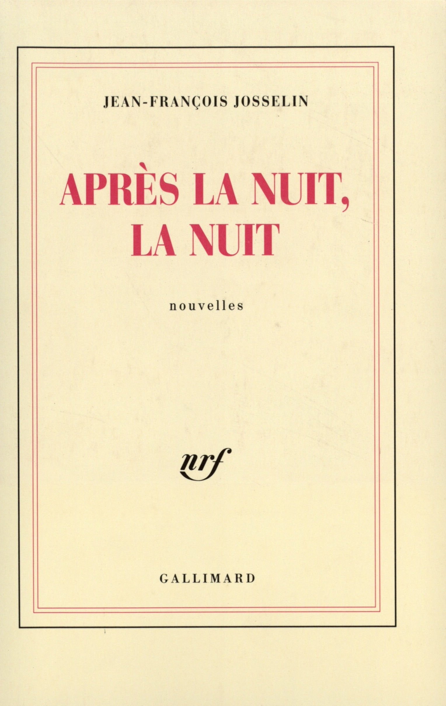 Après la nuit, la nuit book