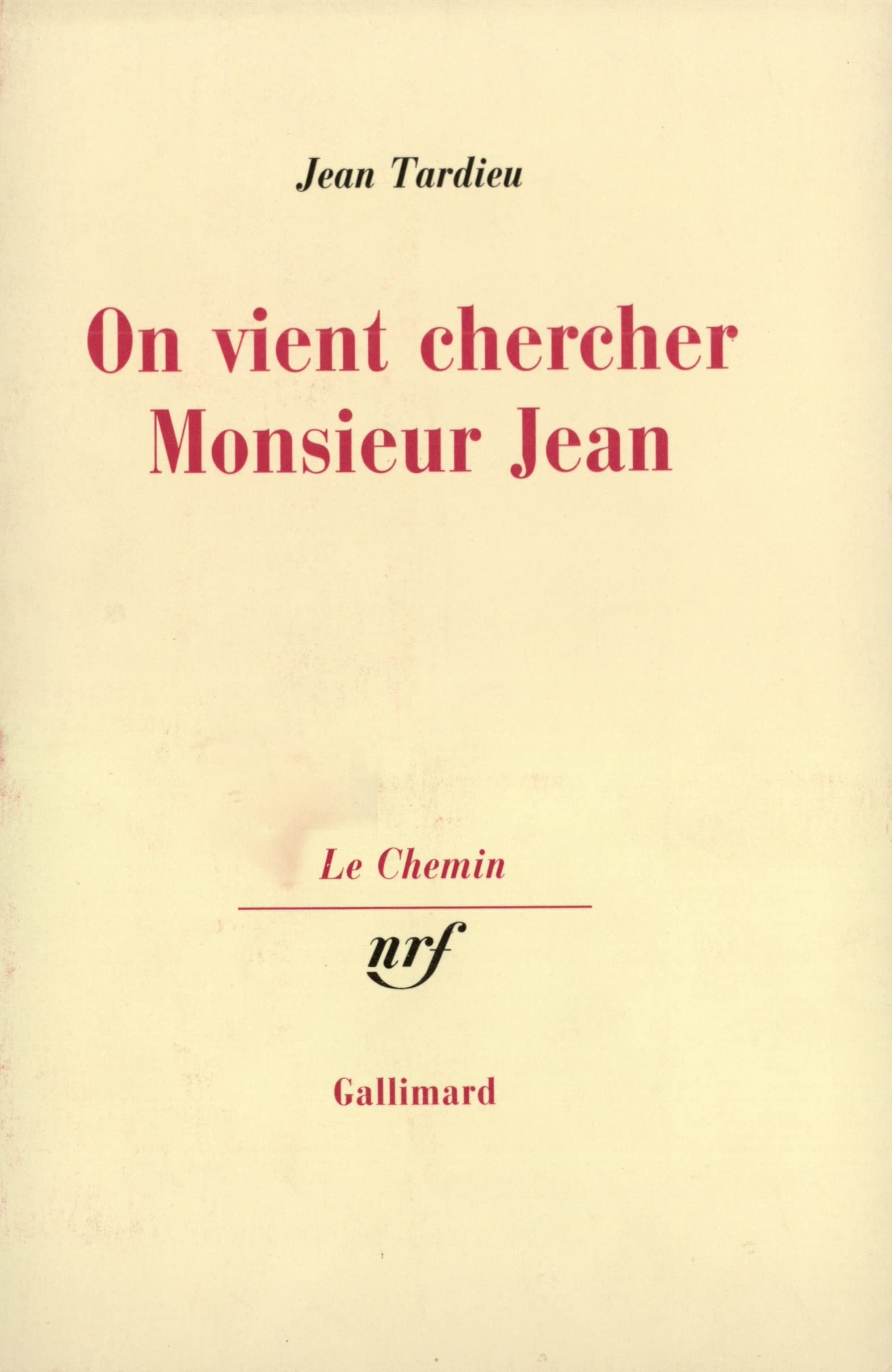 On vient chercher Monsieur Jean book