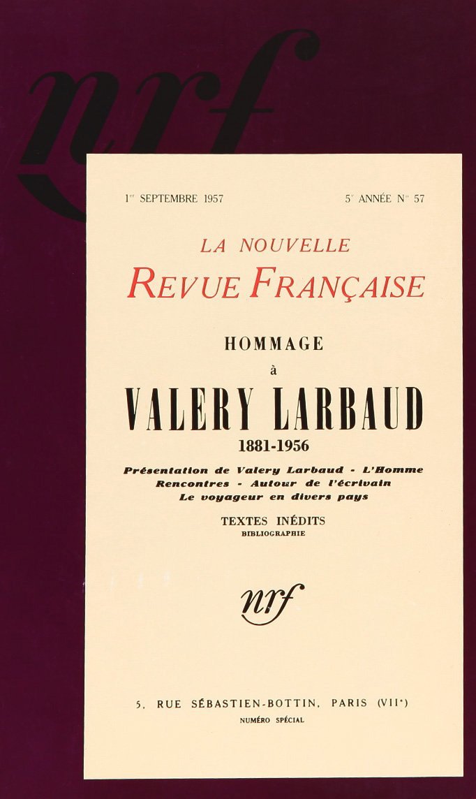 Hommage à Valery Larbaud: (1881-1957) Essays & Short Stories