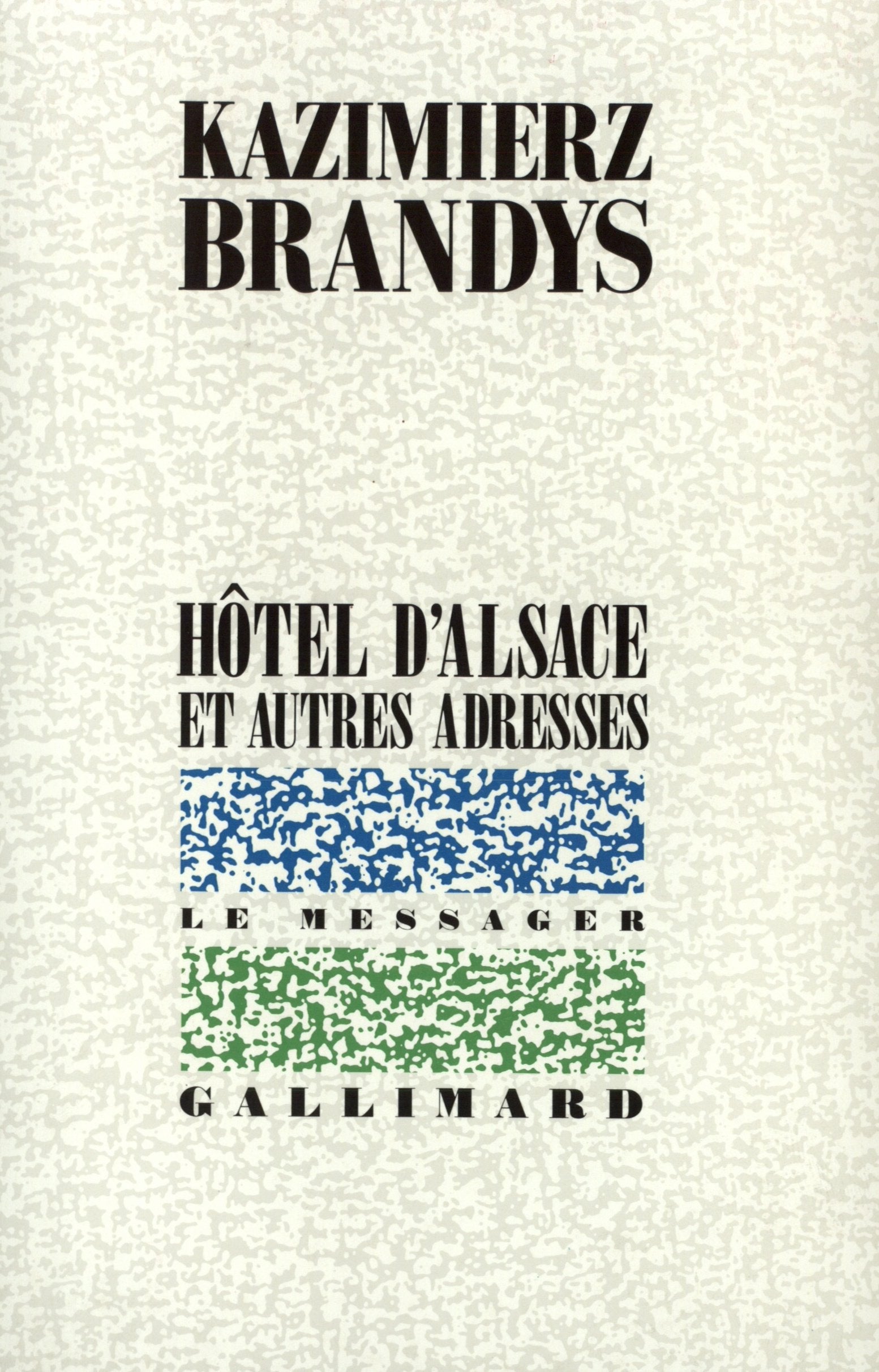 Hôtel d'Alsace et autres adresses book