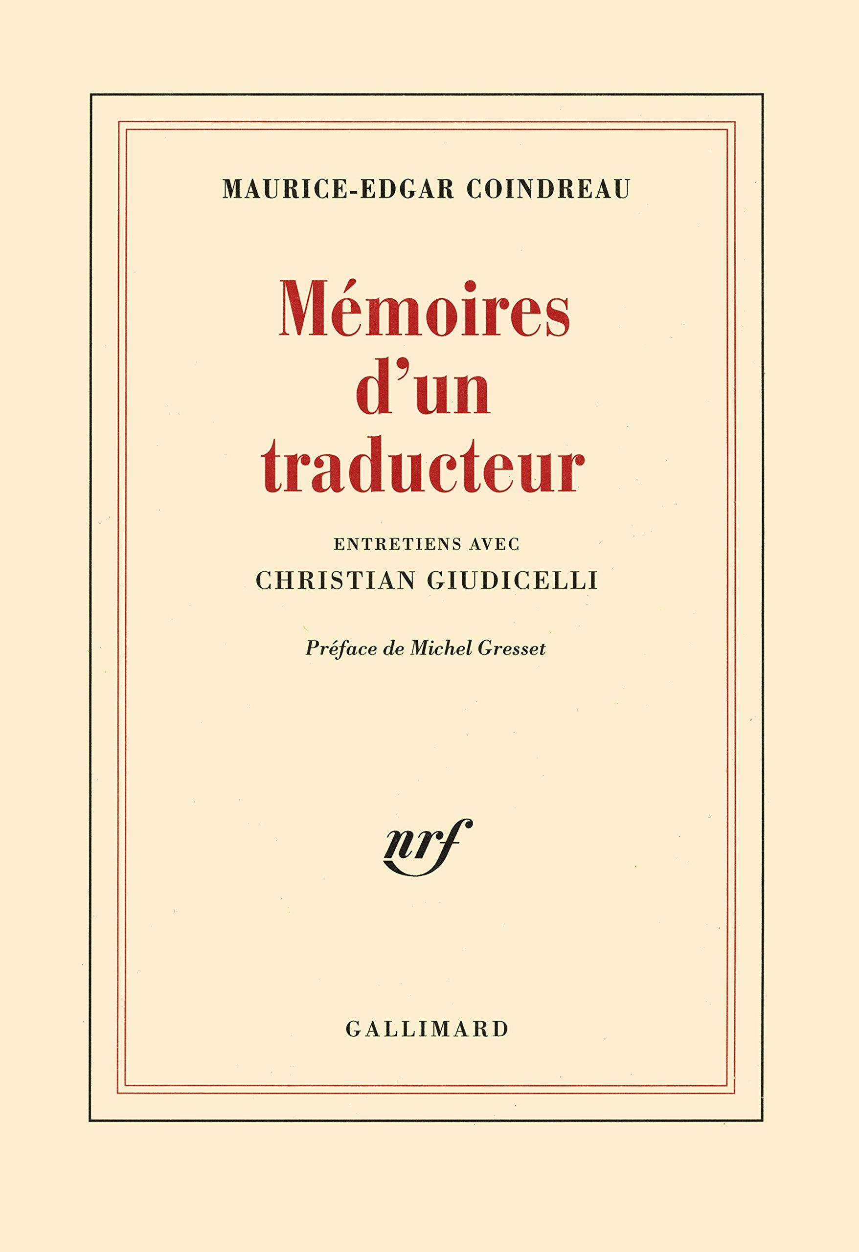 Mémoires d'un traducteur: Entretiens avec Christian Giudicelli book