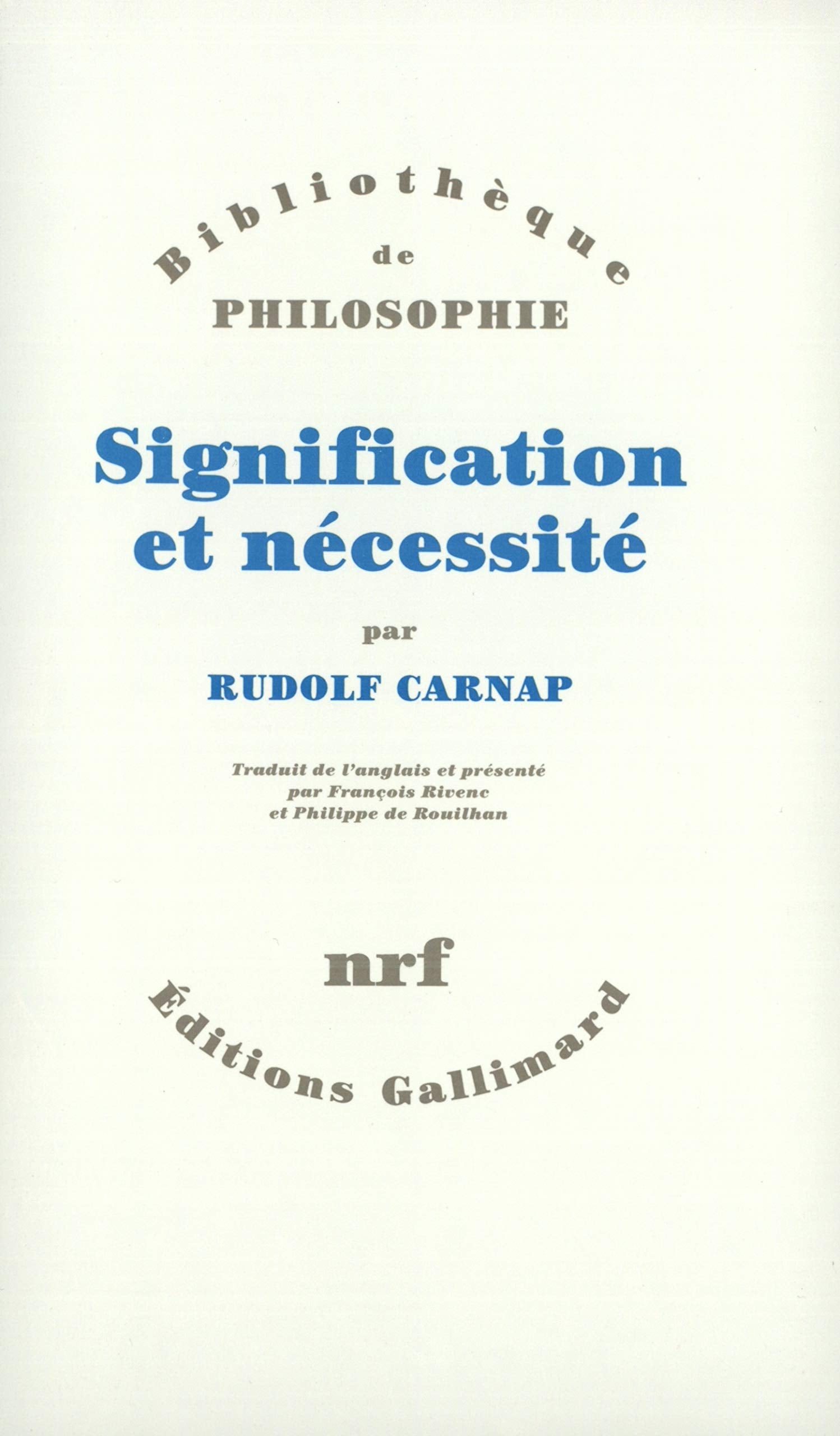 Signification et nécessité: Une recherche en sémantique et en logique modale book