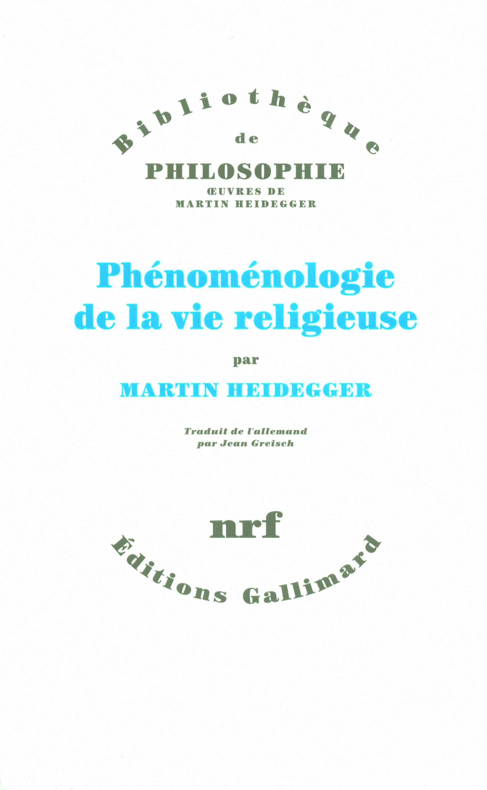 Phénoménologie de la vie religieuse Philosophy