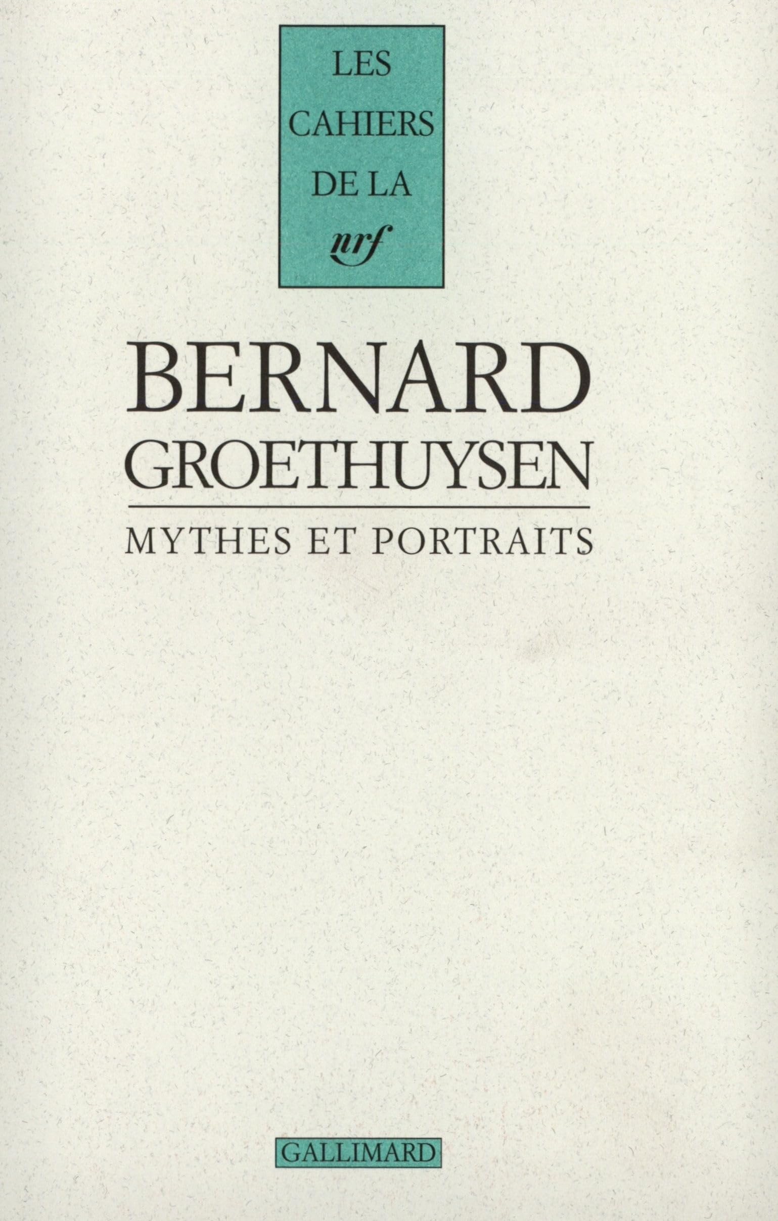 Mythes et portraits Contemporary literature