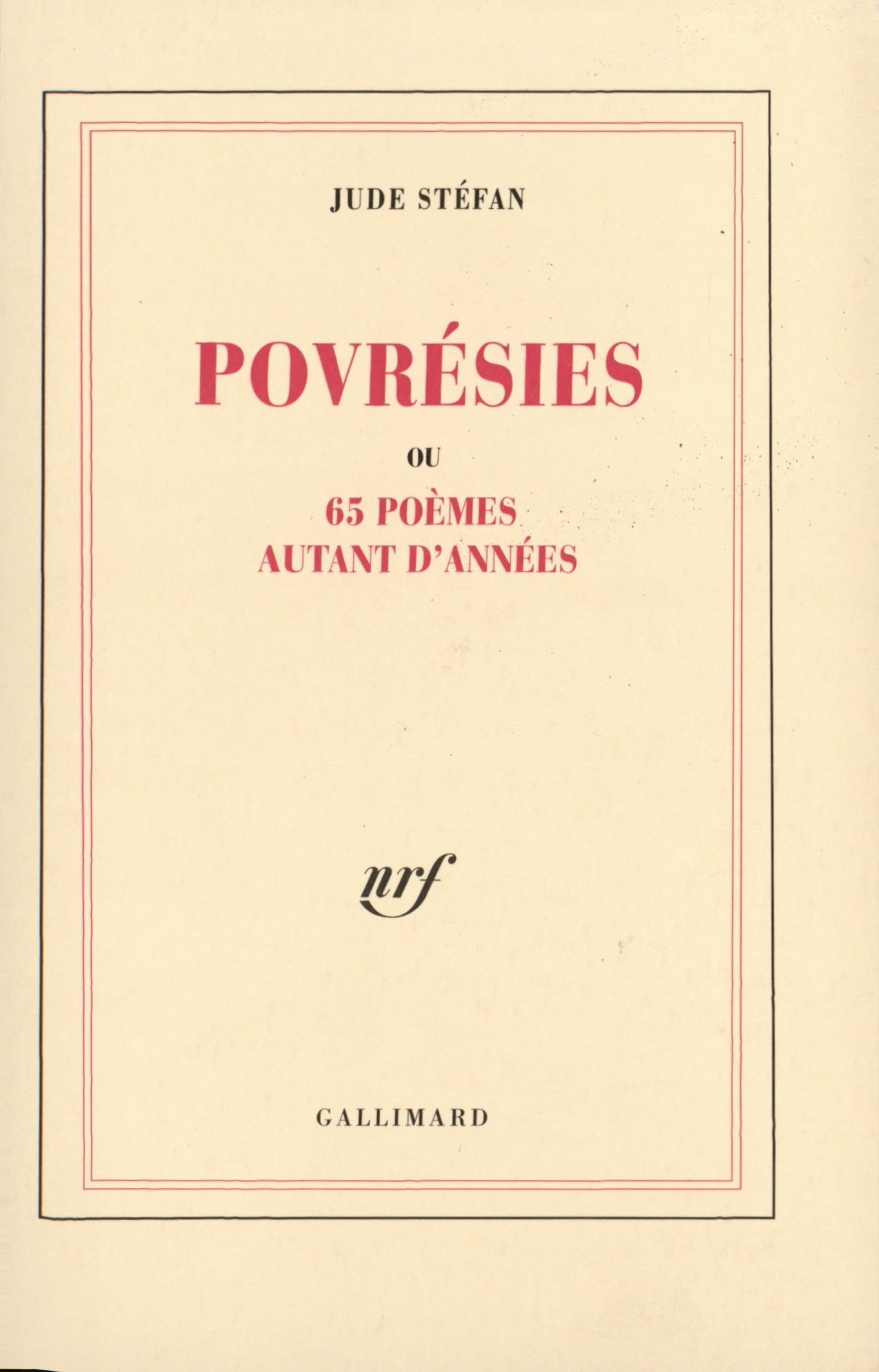 Povrésies ou 65 poèmes autant d'années book