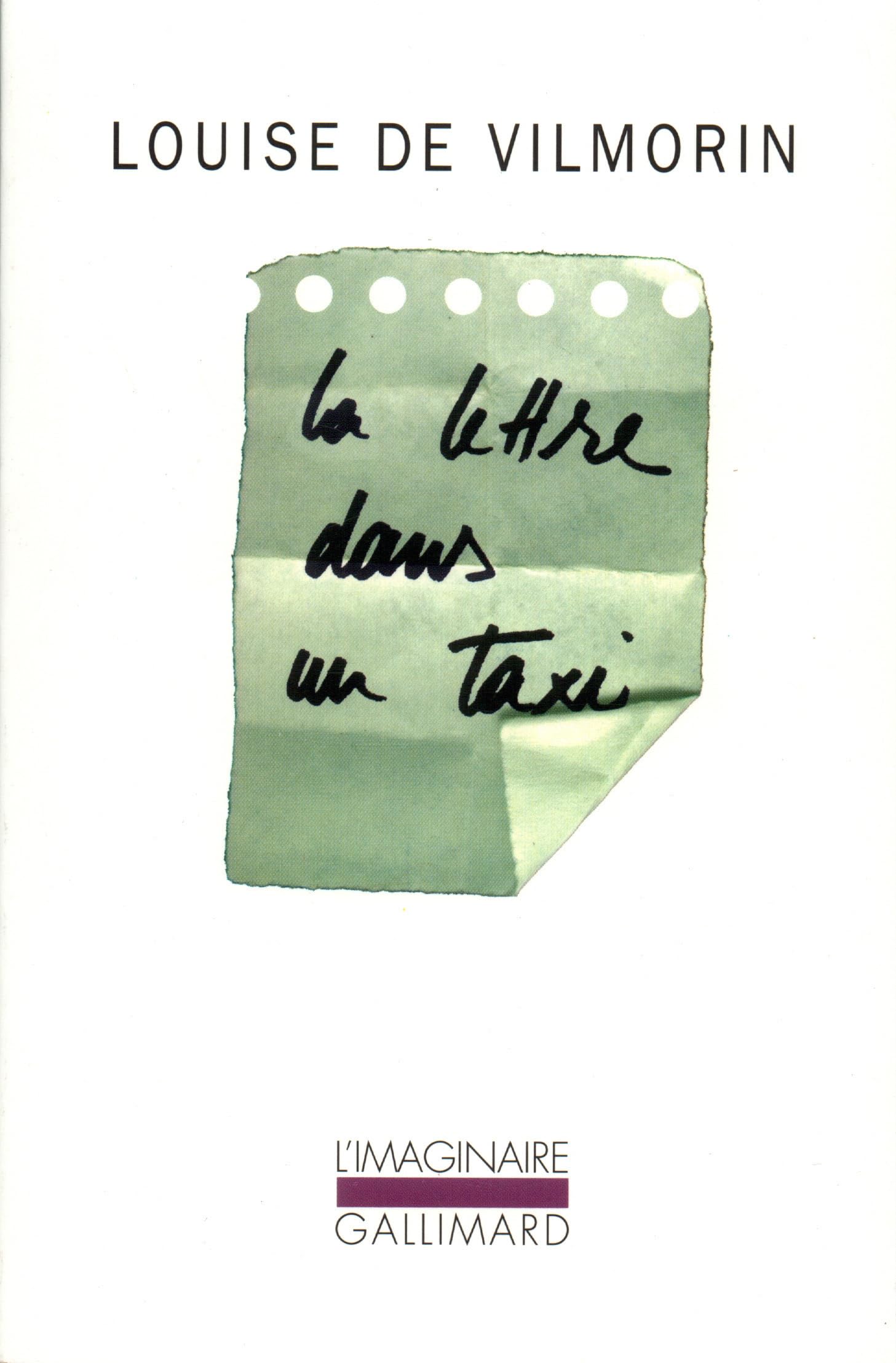 La lettre dans un taxi Contemporary literature