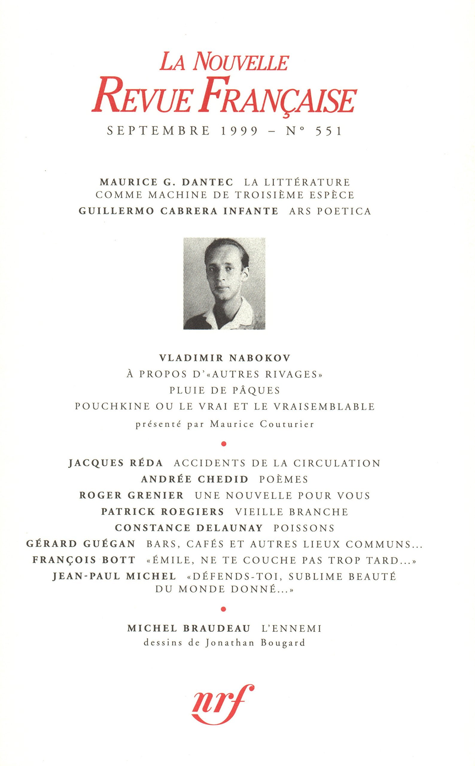 La Nouvelle Revue Française, N° 551 (septembre 19 : (Gallimard) Books