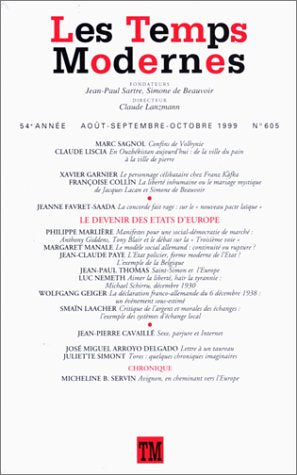 Les temps modernes, numéro 605, septembre 1999 book