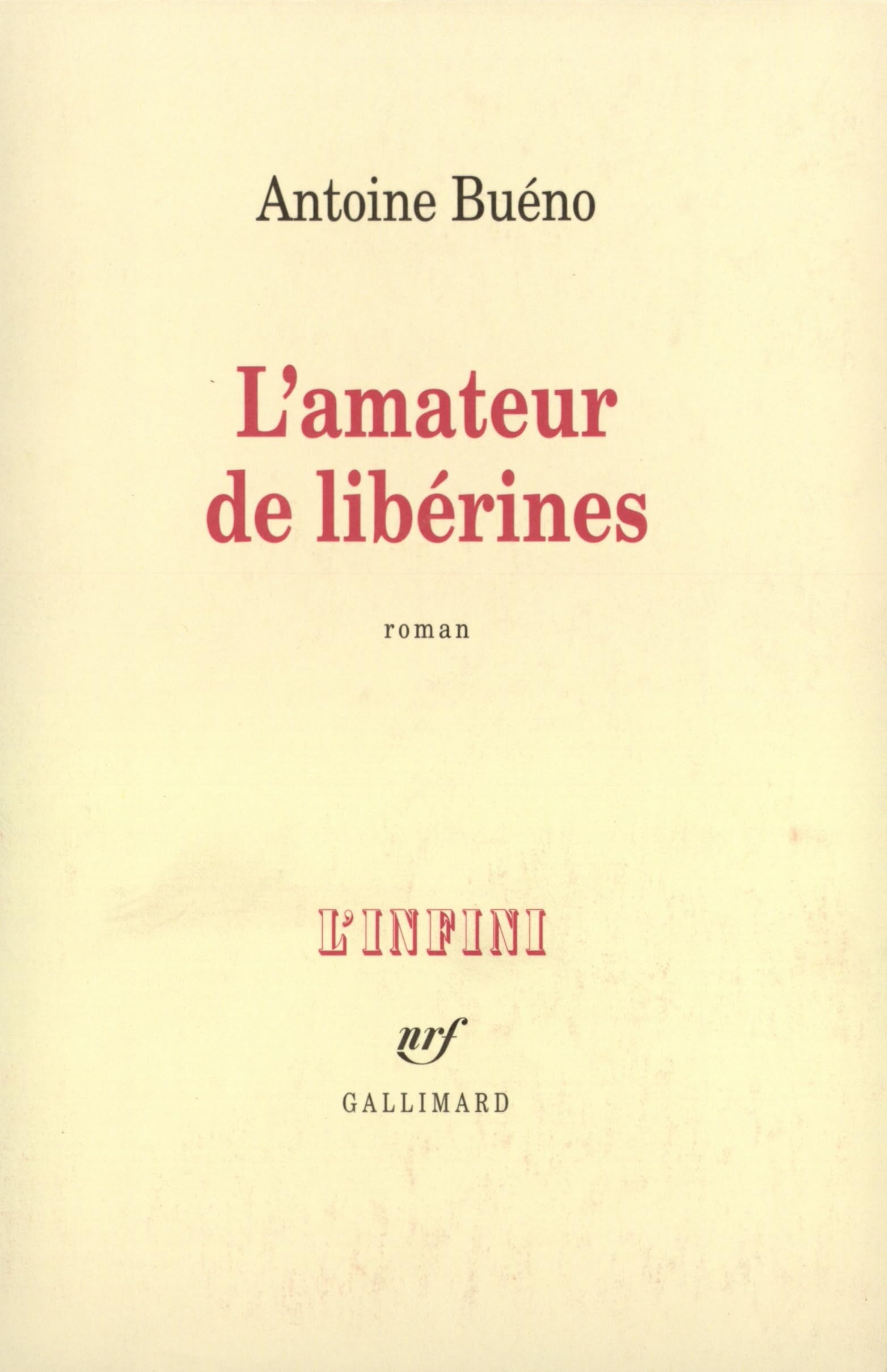 L'Amateur de libérines book