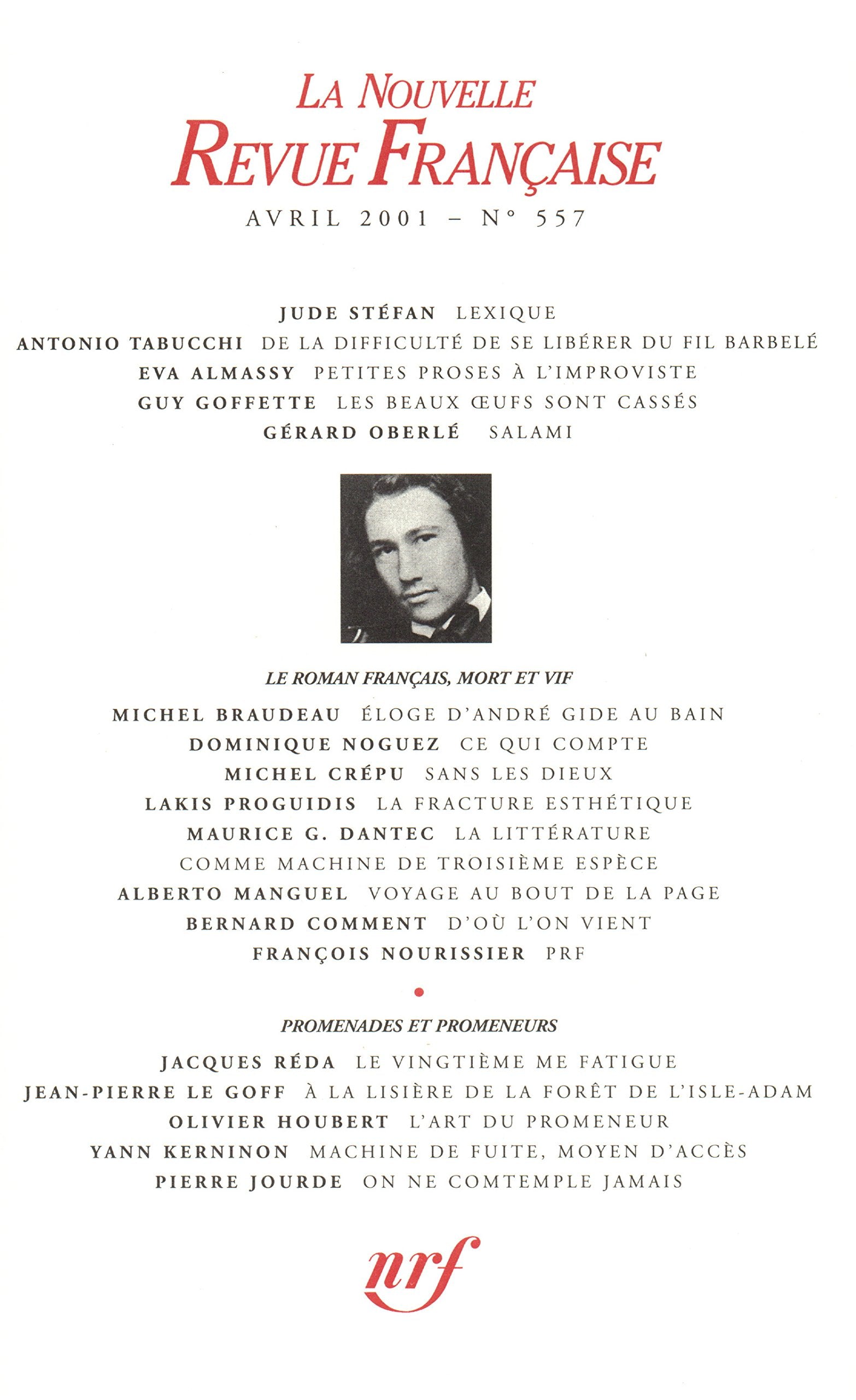 La n.r.f. 557 (avril 2001) (Gallimard) Books