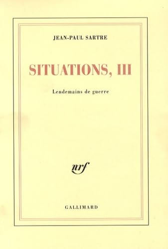 Situations. Vol. 3. Lendemains de guerre book