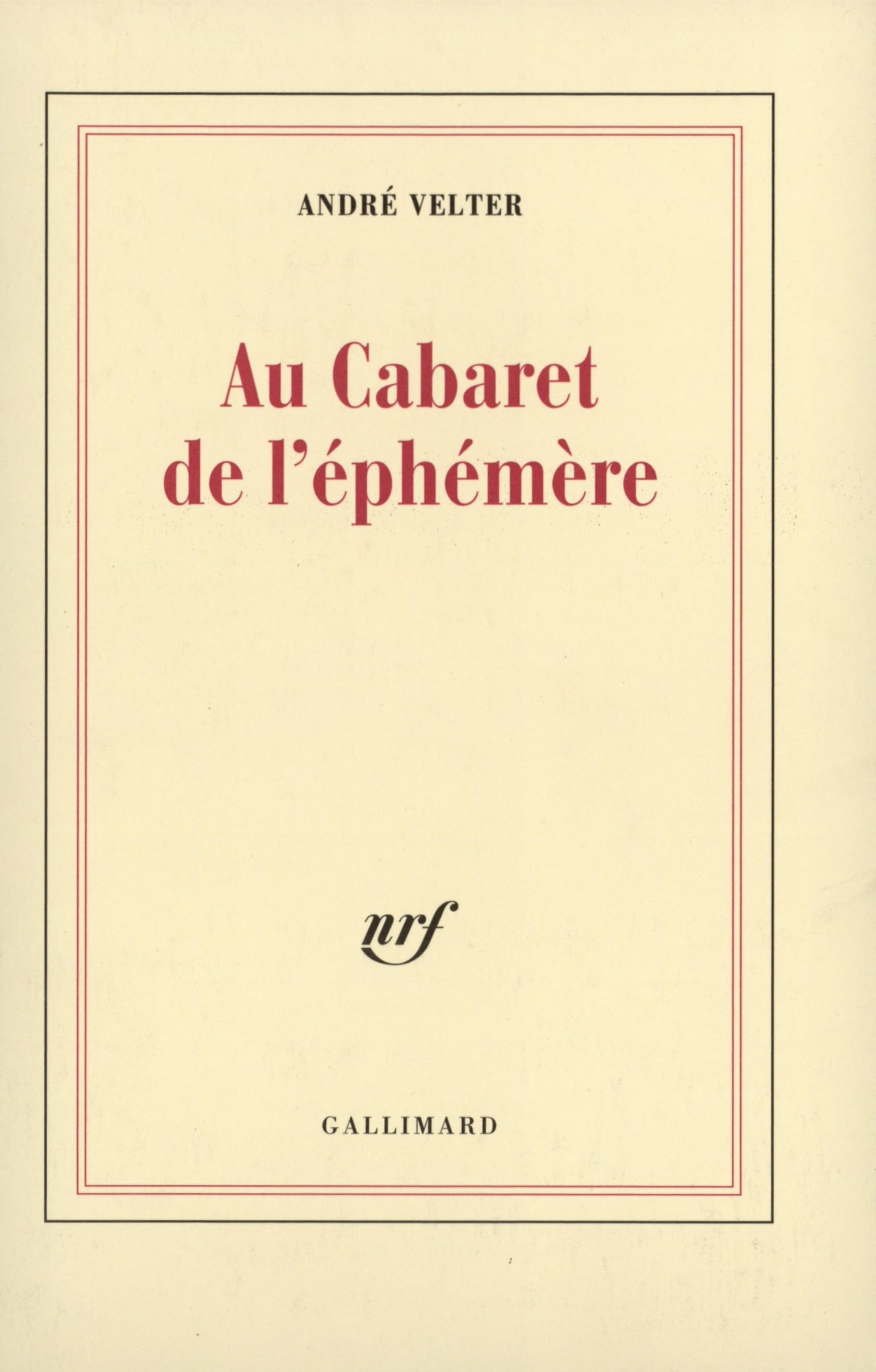 Au Cabaret de l'éphémère: Poèmes et chansons parlées Contemporary literature