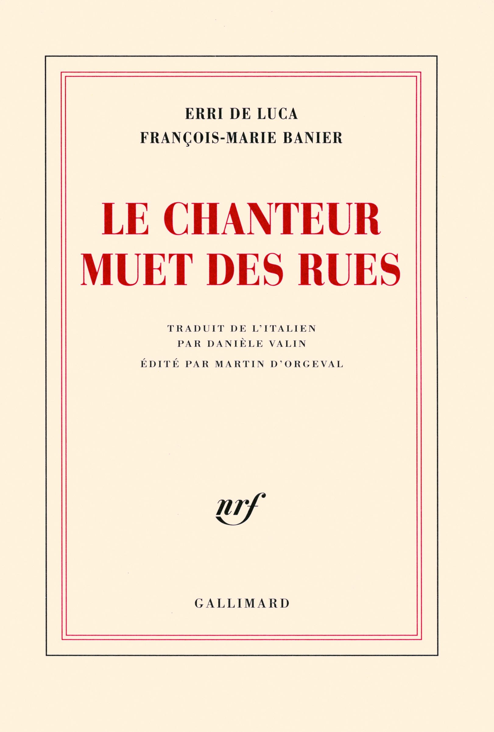 Le chanteur muet des rues Essays & Short Stories