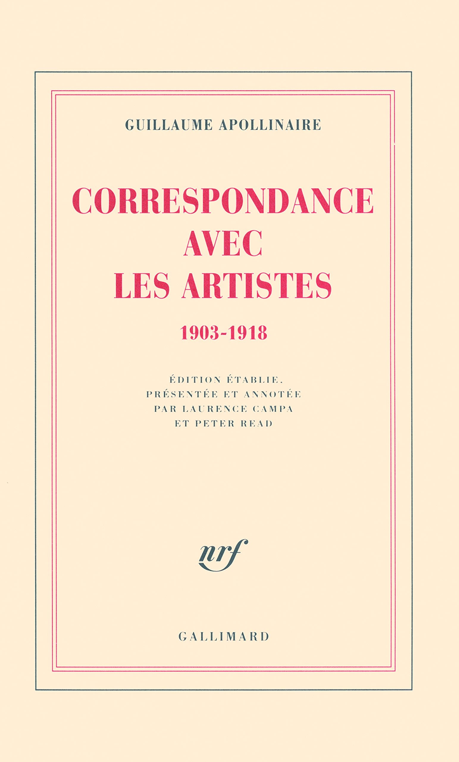 Correspondance avec les artistes: (1903-1918) Art & Literature