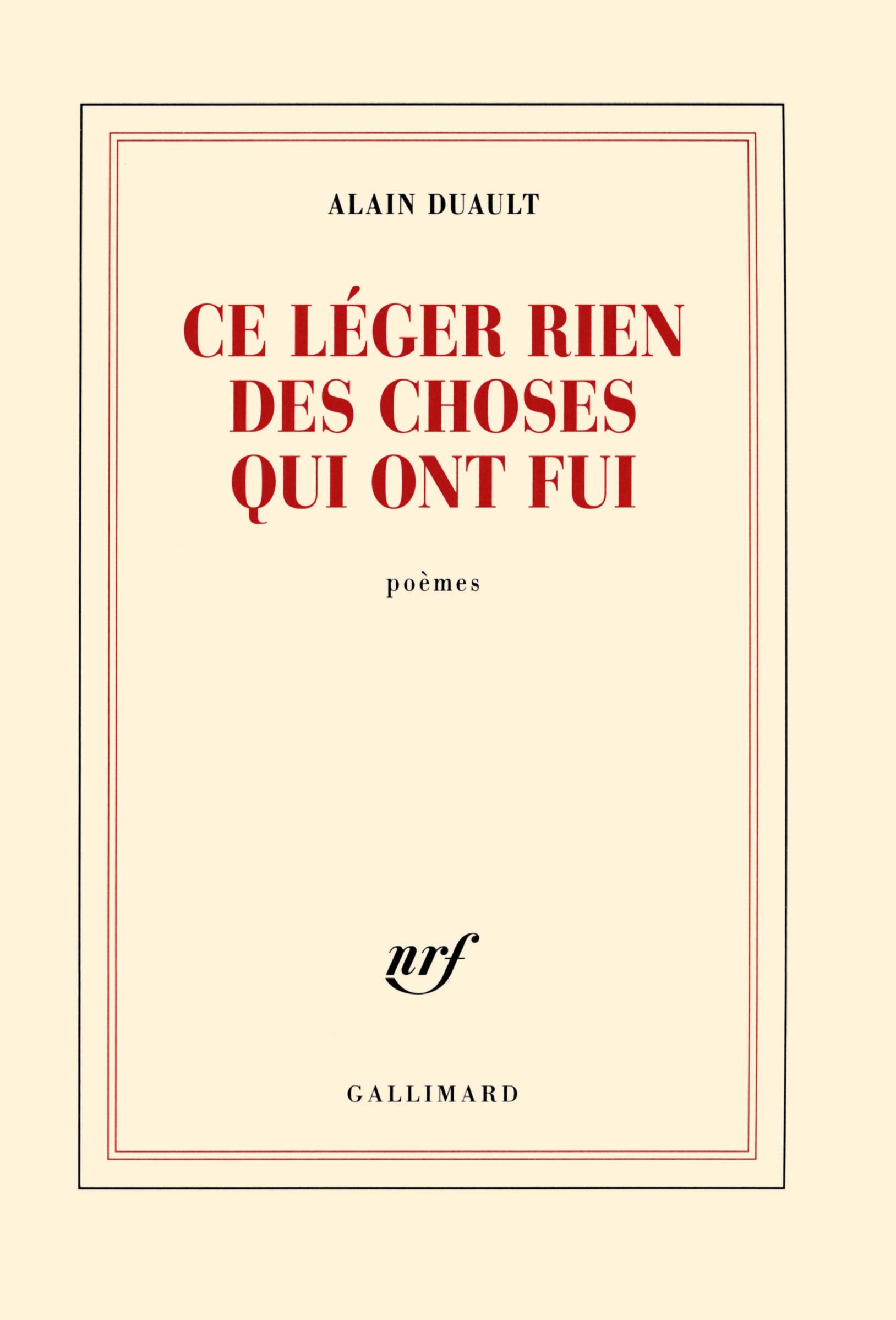 Ce léger rien des choses qui ont fui book