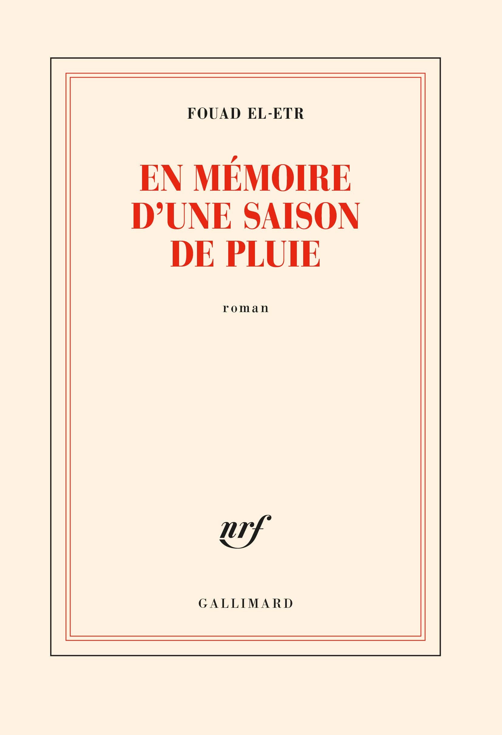 En mémoire d'une saison de pluie Contemporary literature