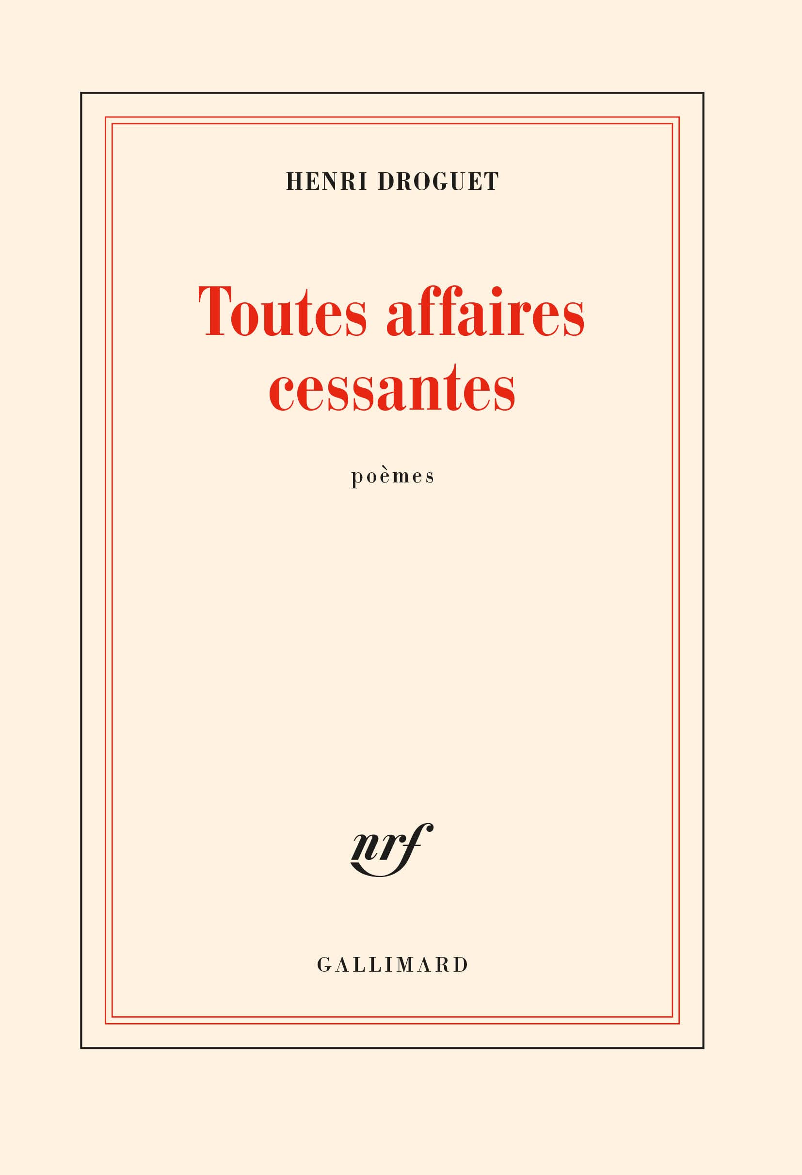 Toutes affaires cessantes book