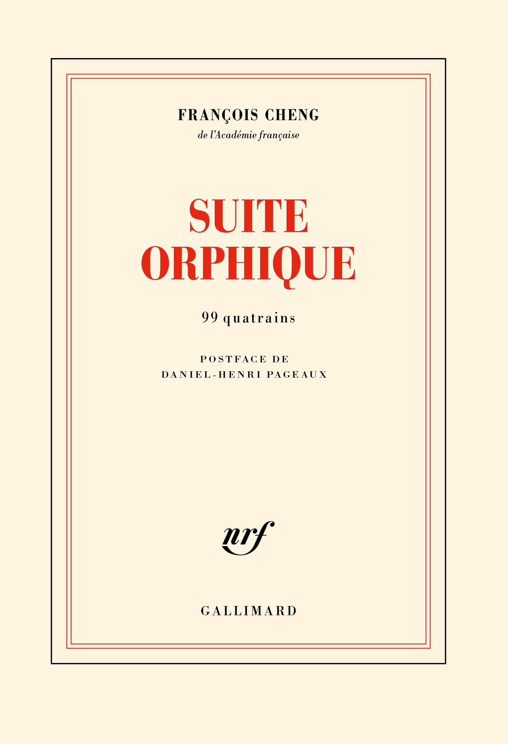 Suite orphique: 99 quatrains Poetry