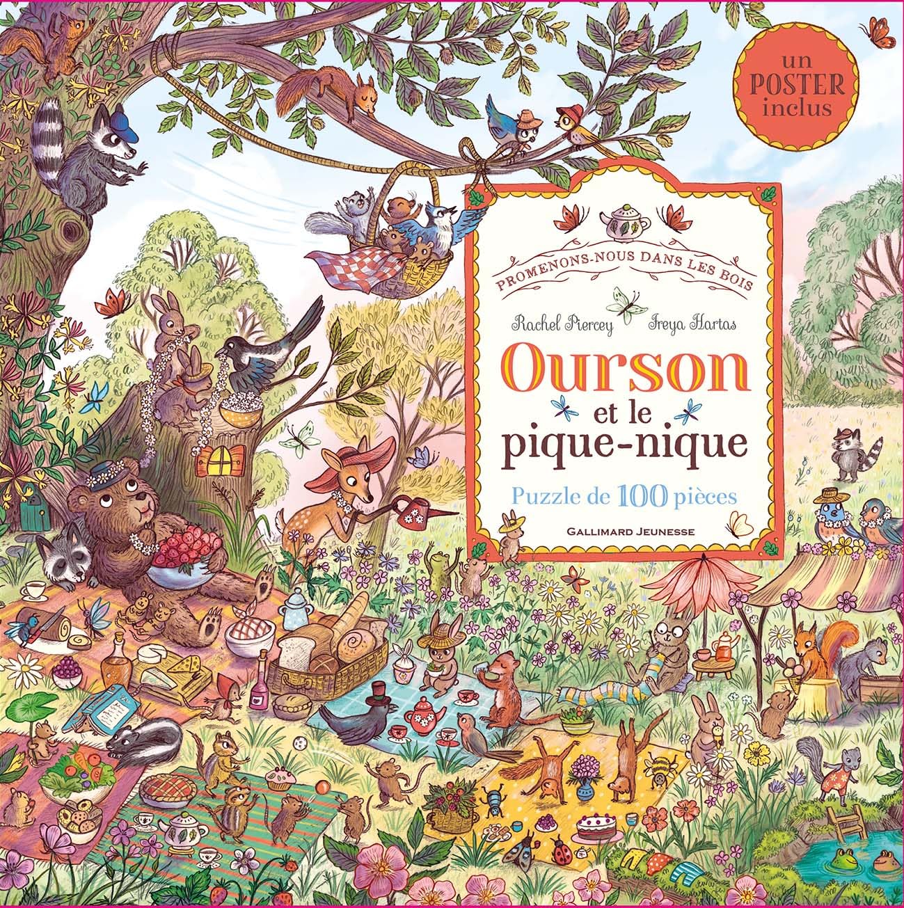 Promenons-nous dans les bois - Ourson et le pique-nique: Puzzle de 100 pièces Study Guides