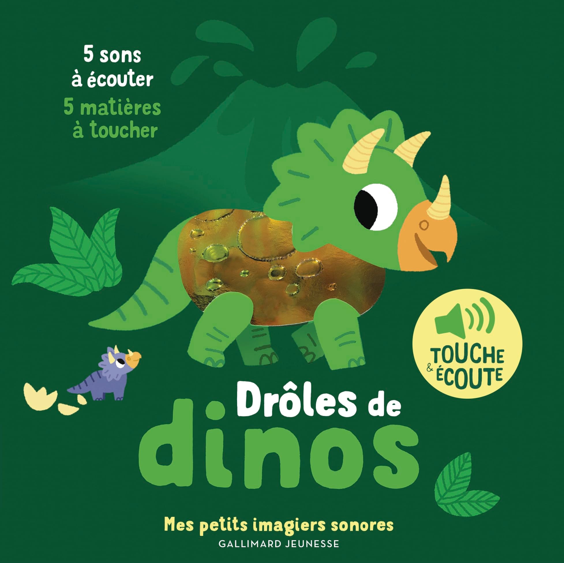 Drôles de dinos: 5 sons à écouter, 5 matières à toucher book