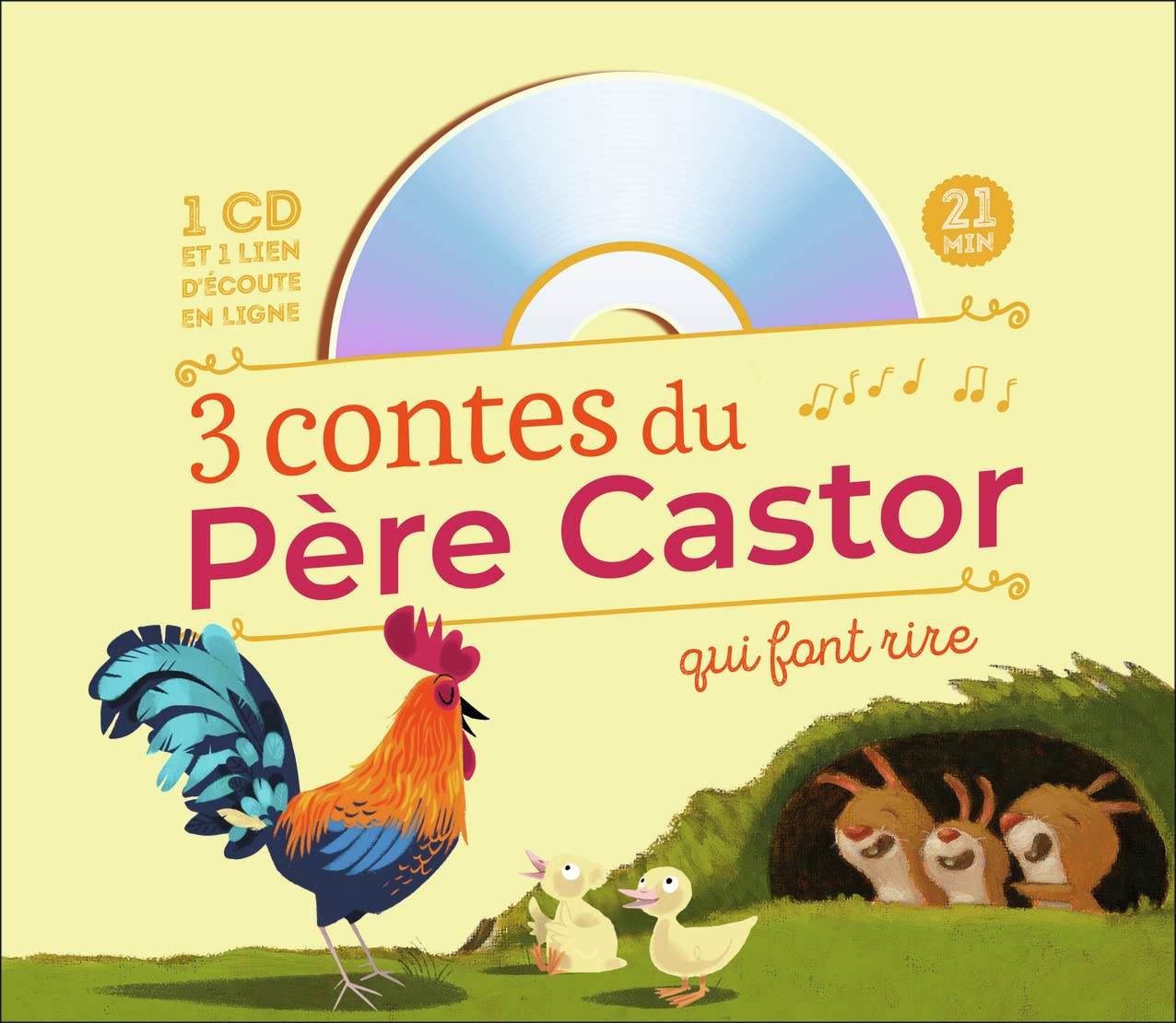 3 contes du Père Castor qui font rire: Va-t'en, gros loup méchant ! ; La plume du caneton ; Le petit bonhomme de pain d'épice Children's books