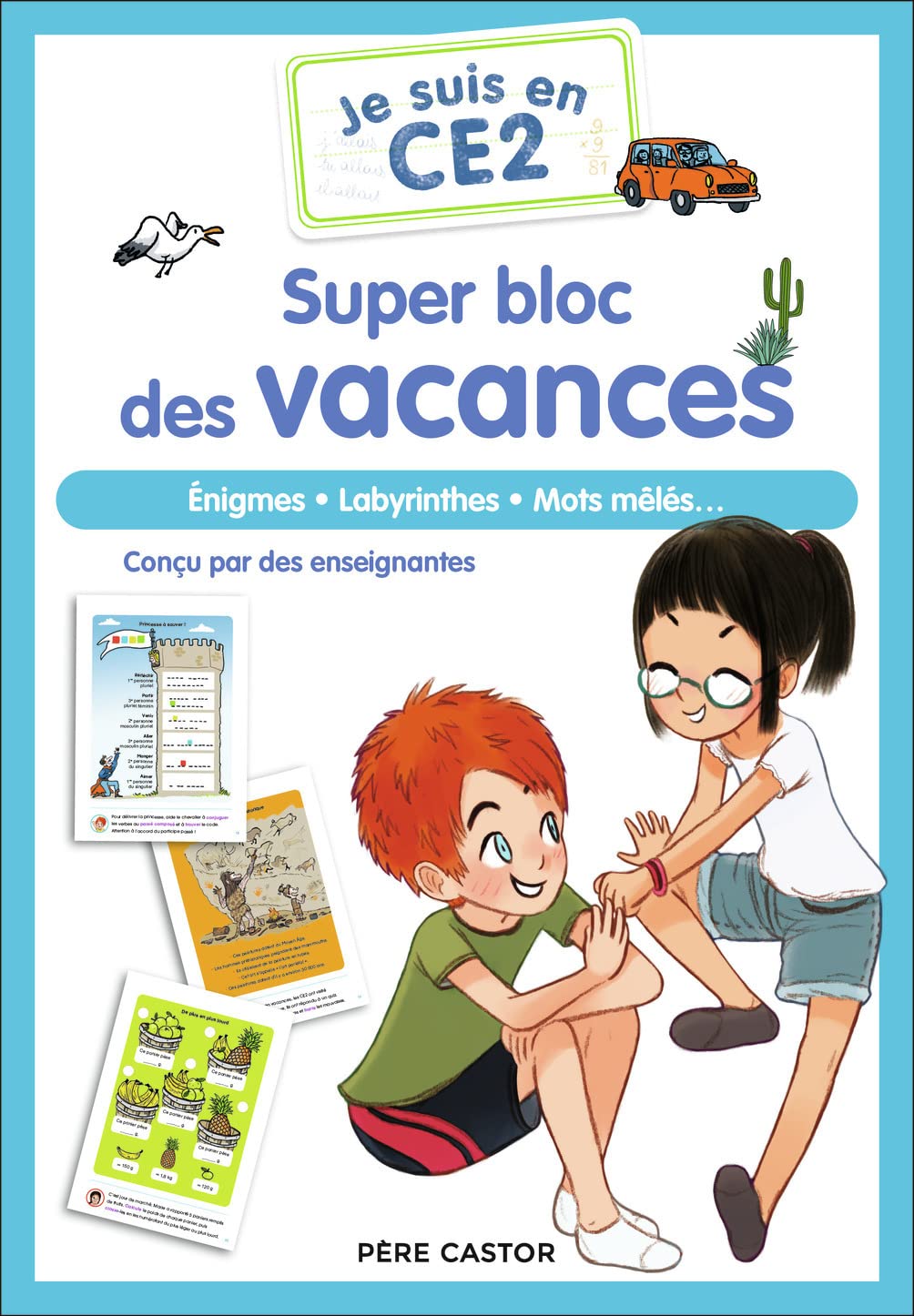 Je suis en CE2 - Super bloc des vacances: Énigmes - Labyrinthes - Mots mêlés... Novels & Short Stories