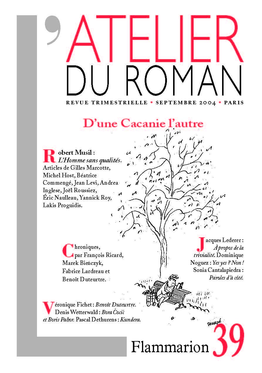 L'atelier du roman, N° 39 : D'une cananie l'autre Essays & Short Stories