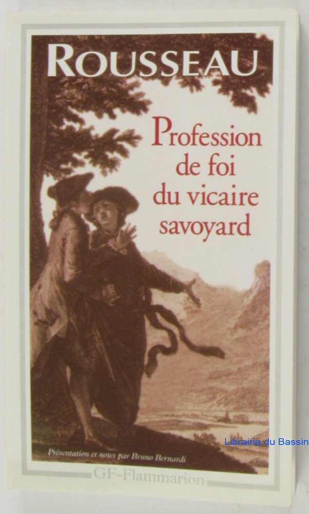 Profession de foi du vicaire savoyard book